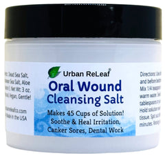 Urban ReLeaf Oral Wound Cleansing Salt packaging