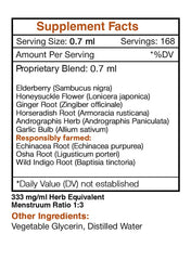 4 oz immune boost tincture with wild indigo and horseradish