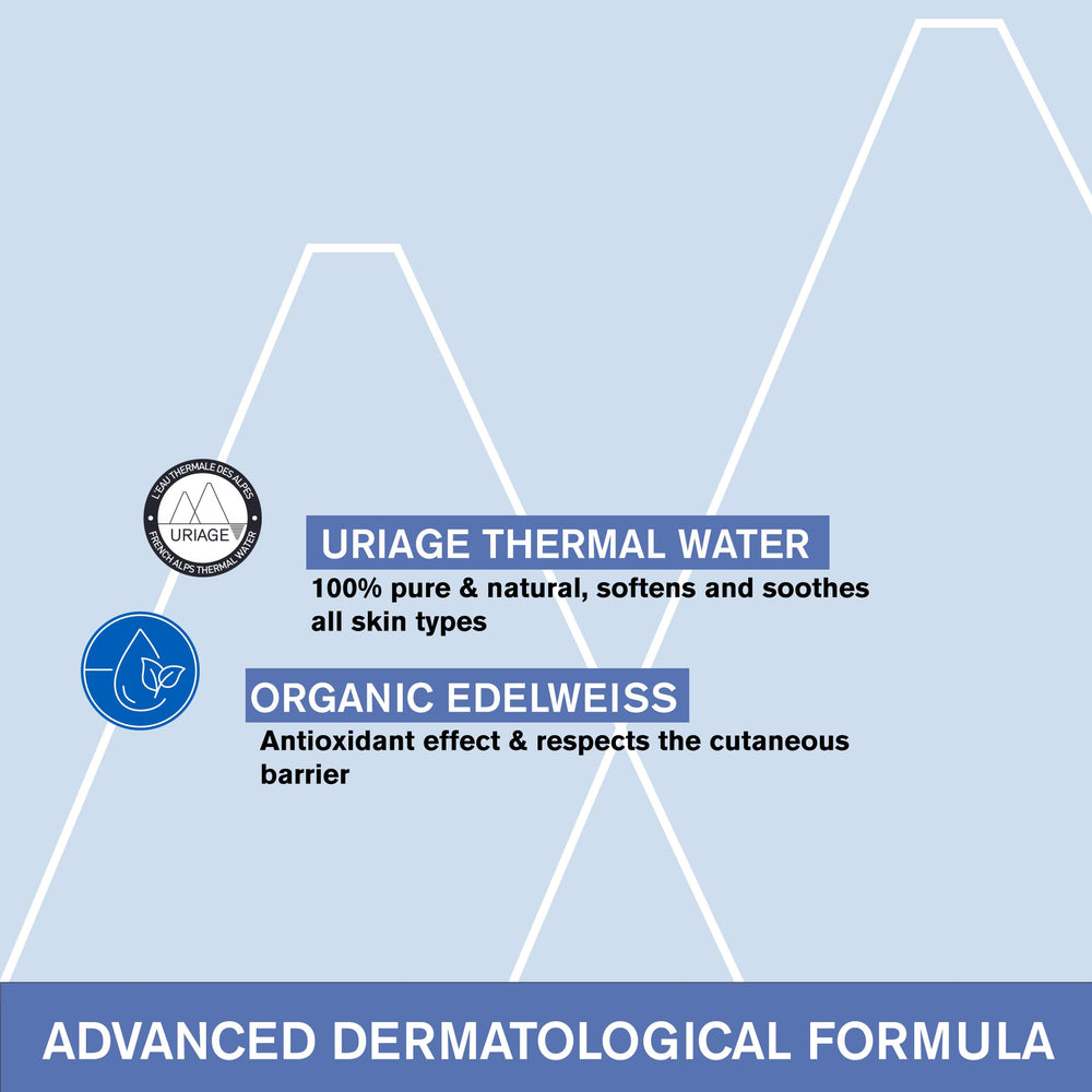Label indicating paraben- and soap-free formula for baby skin