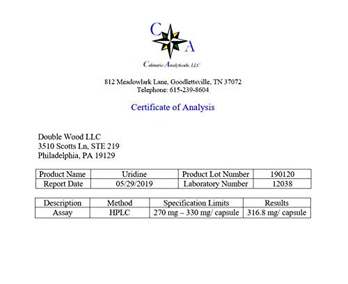 Double Wood Uridine Monophosphate bottle and branding