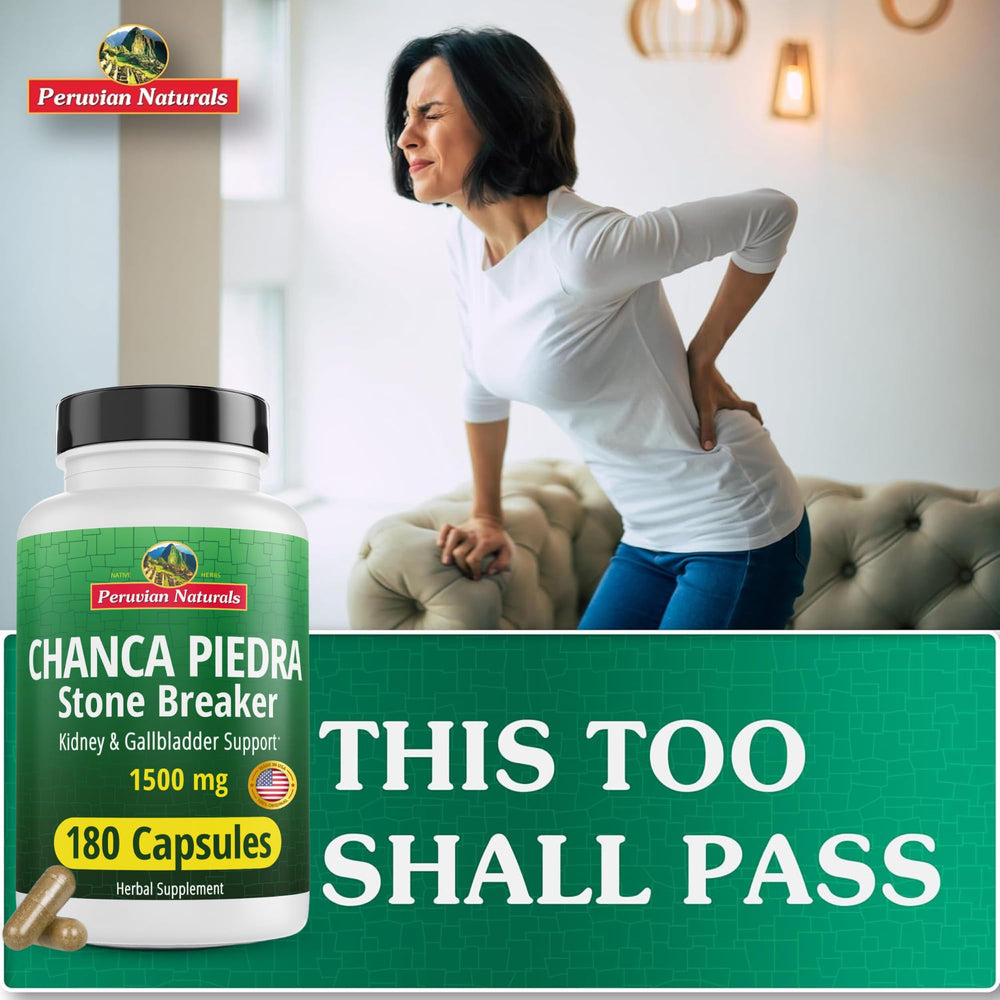 Urinary tract health support with Chanca Piedra capsules
