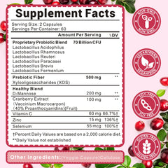 D-Mannose and Organic Cranberry extract supporting urinary tract health