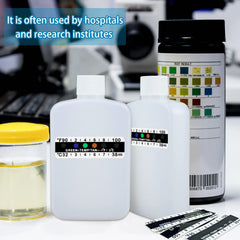 Complete 14-piece urine test kit packaging and accessories
