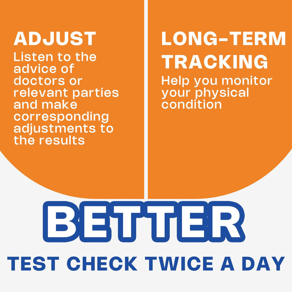 Kit contents and packaging details for the urine test strips