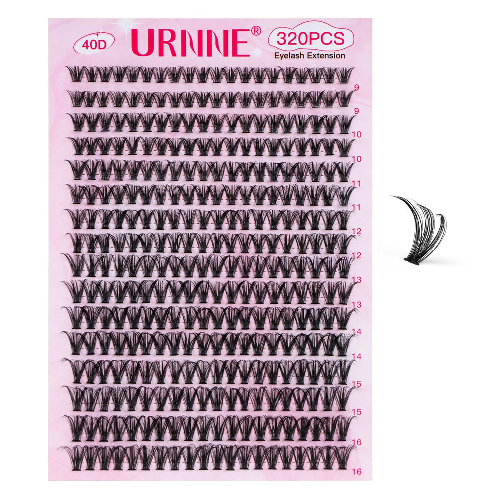 URNNE packaging and instruction guide for DIY lash setup.