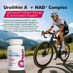 Lifestyle scene featuring daily use of Urolithin A supplement
