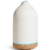 URPOWER 120ml ceramic essential oil diffuser with wood grain base