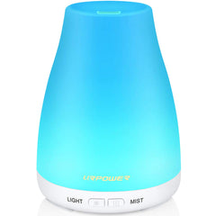 URPOWER 2nd Version Essential Oil Diffuser in white, front view