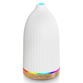 URPOWER essential oil diffuser with wood grain base and ceramic-like body