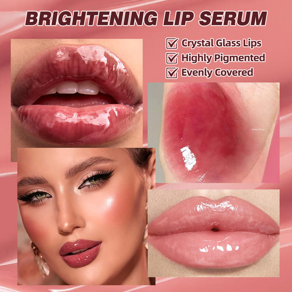 URQT Brightening Lip Serum Rosy Blush shade for a fresh, glossy color
