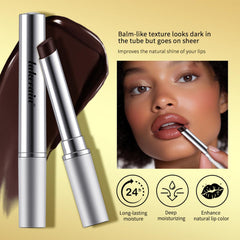 URQT Honey Lipstick Tinted Balm swirl on skin shows sheer nourishing tint.
