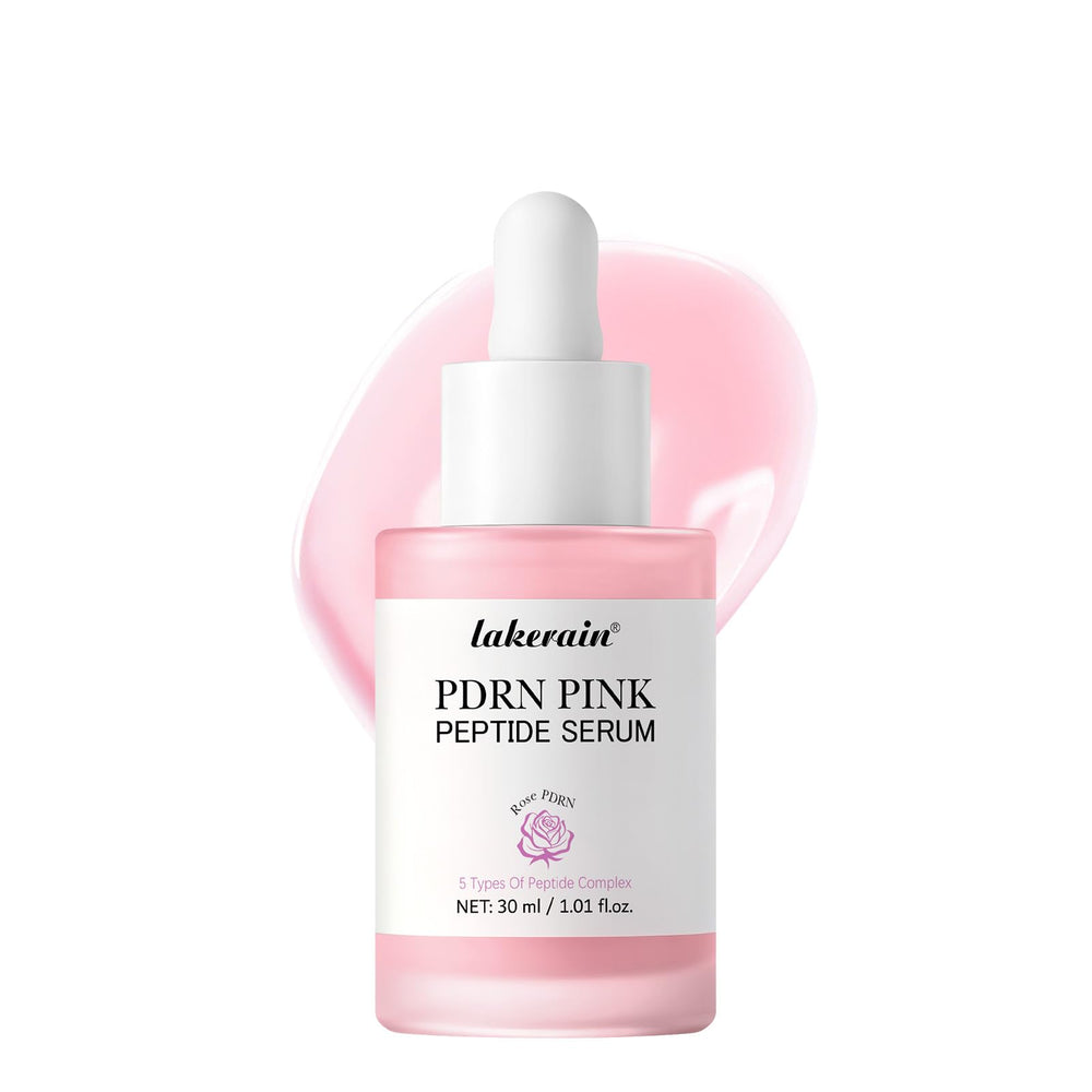 URQT Salmon DNA PDRN serum bottle front with pink tint for daily radiance