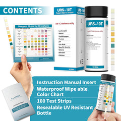 Packaging of URS 10-in-1 urine test strips