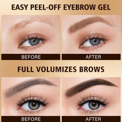 Ursoulney brow gel dark brown tube shown with packaging for convenience.