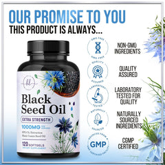 USA-bottled black seed oil softgels 120-count package