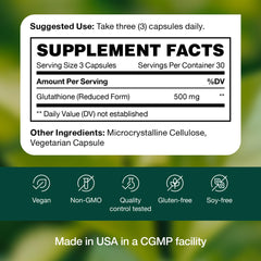 Made in USA in a cGMP facility with FDA registration