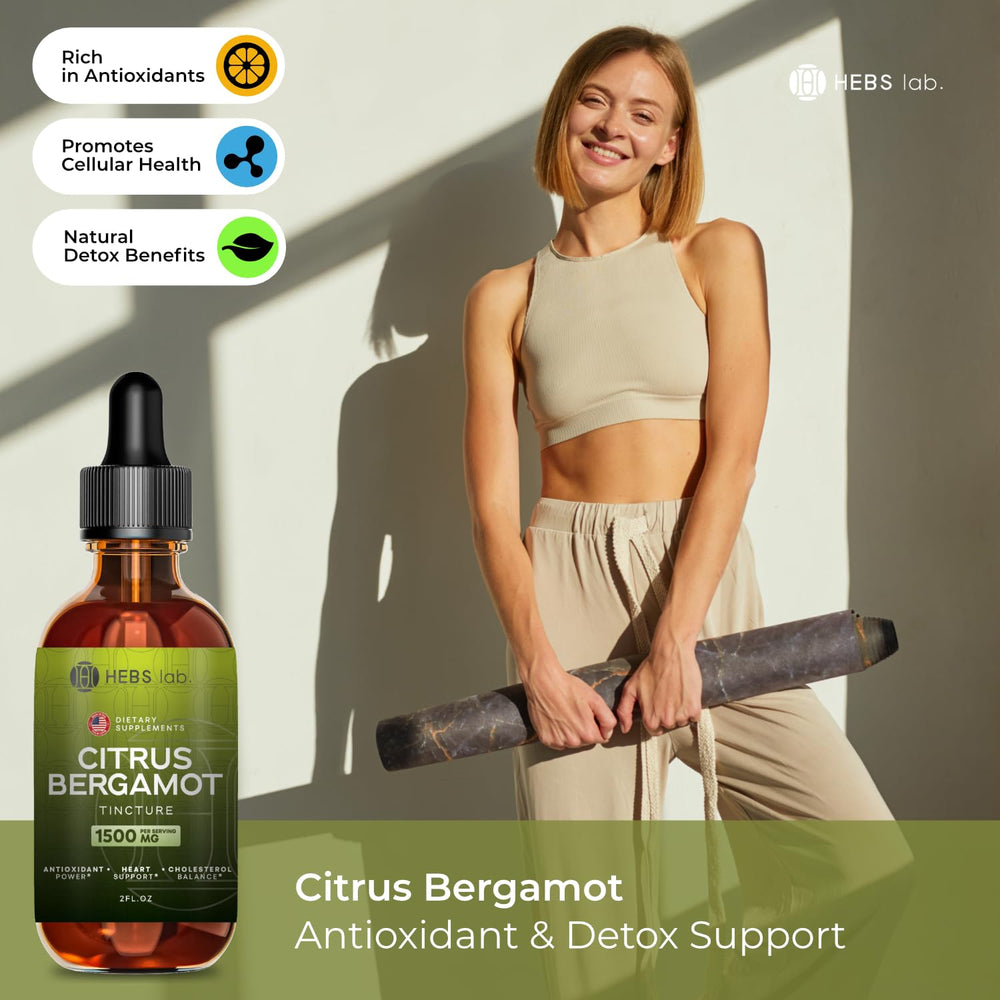 USA-made Citrus Bergamot Drops label