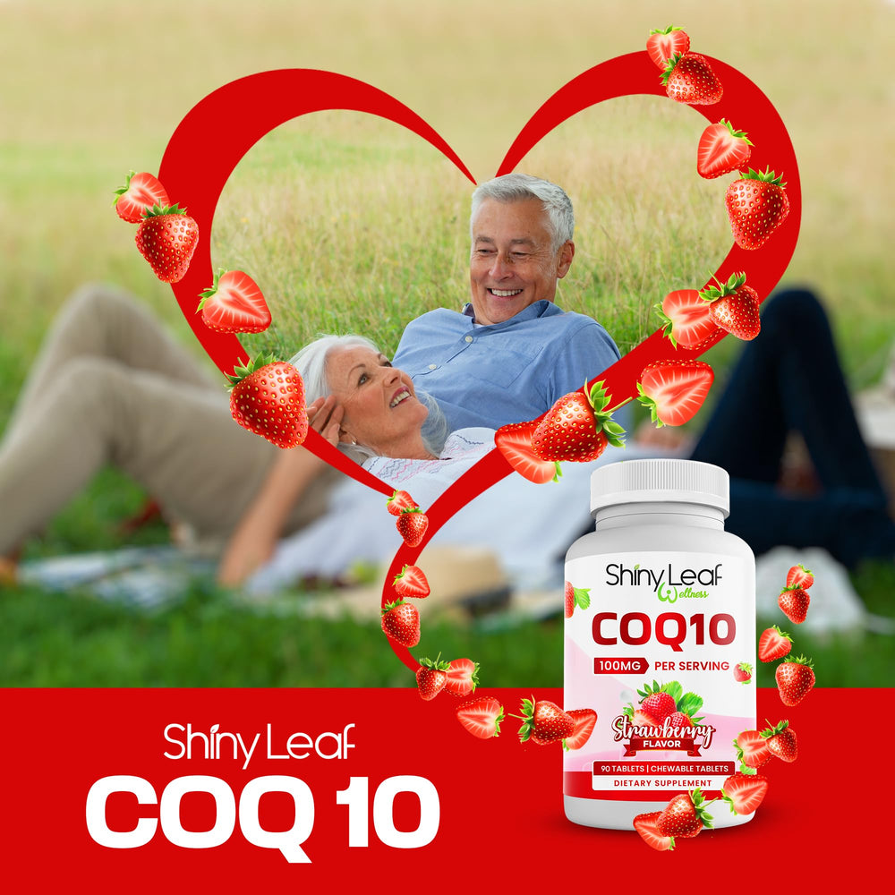 USA-made label on Shiny Leaf CoQ10 product