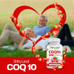 USA-made label on Shiny Leaf CoQ10 product
