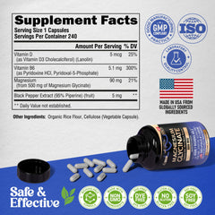 USA made Magnesium Glycinate product label