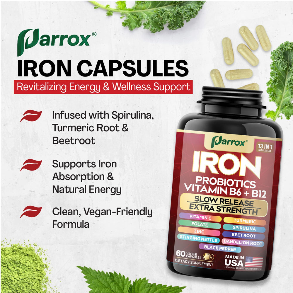 USA-made, non-GMO iron supplement with premium ingredients