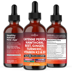 USA-made, Non-GMO liquid drops packaging.