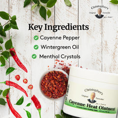 Label showing Made in USA on Cayenne Heat Ointment packaging