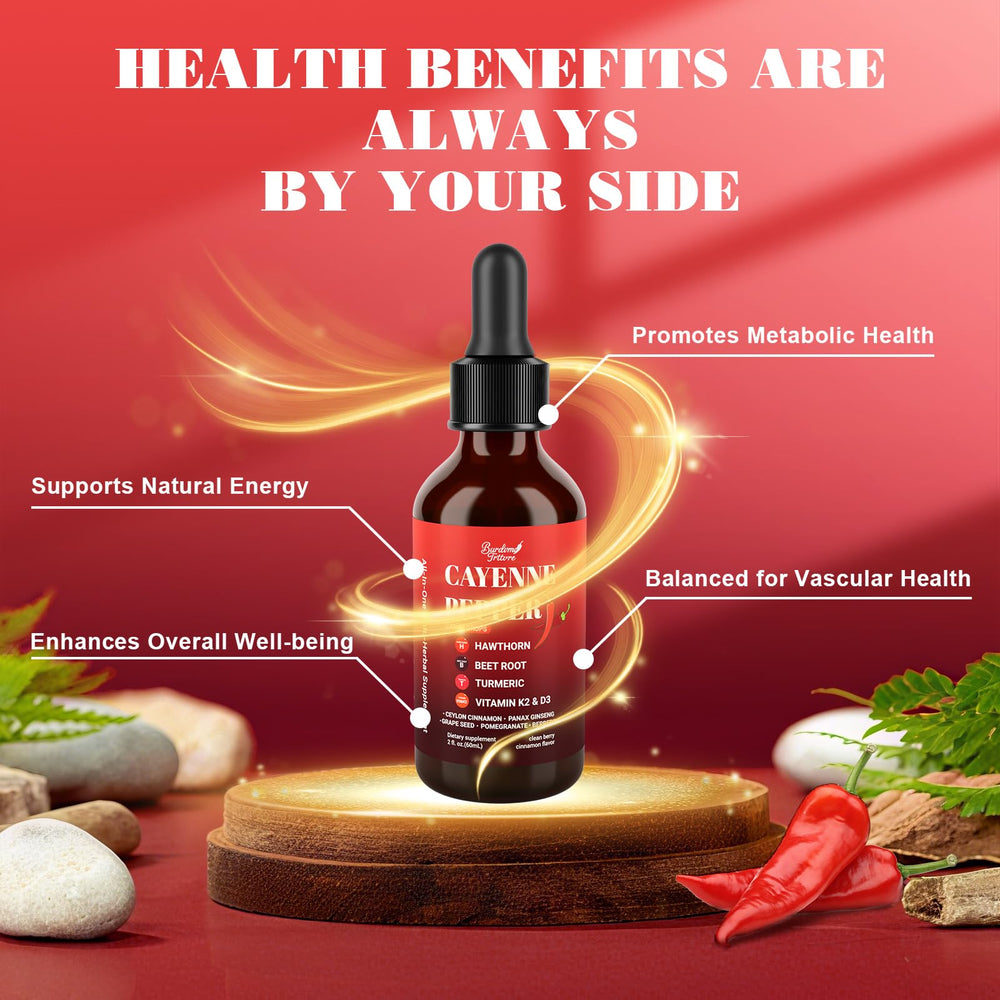 Serving ideas: cayenne drops added to water, tea, or smoothies