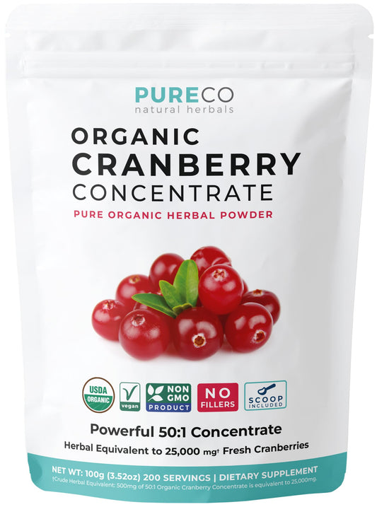 Hero image of USDA organic cranberry powder 50:1 concentrate