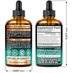 Label highlighting the 8-herb blend: Elderberry, Dandelion, Rose Hip