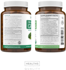 Adults taking greens tablets for daily nutrition