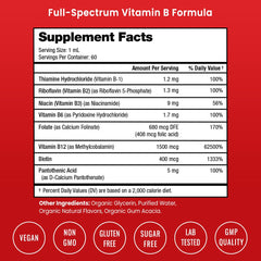 Family-friendly B complex liquid drops for adults and kids