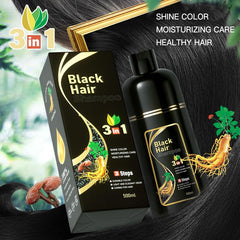 USMATEK rich black shine after use on hair