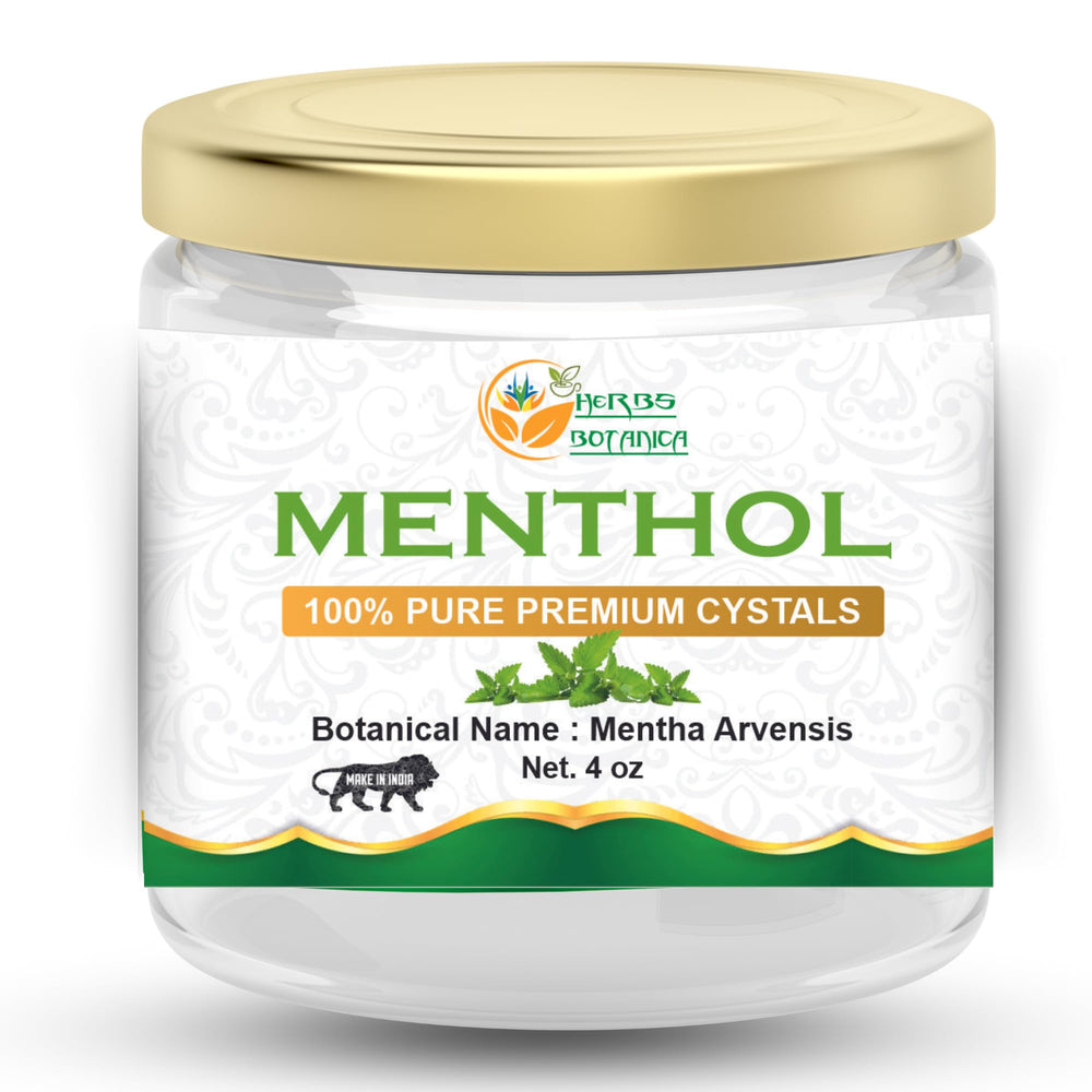 USP food-grade menthol crystals packaging label