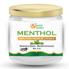 USP food-grade menthol crystals packaging label