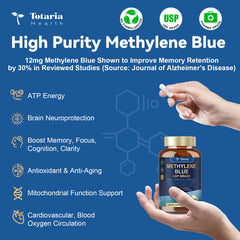 Illustration of low-dose methylene blue for safe daily use
