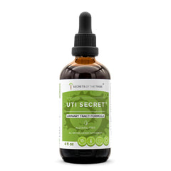 Front view of UTI Secret Alcohol-Free Extract 4 oz bottle