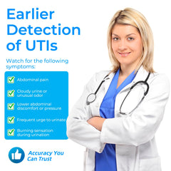 Packaging for 4-in-1 UTI test strips kit