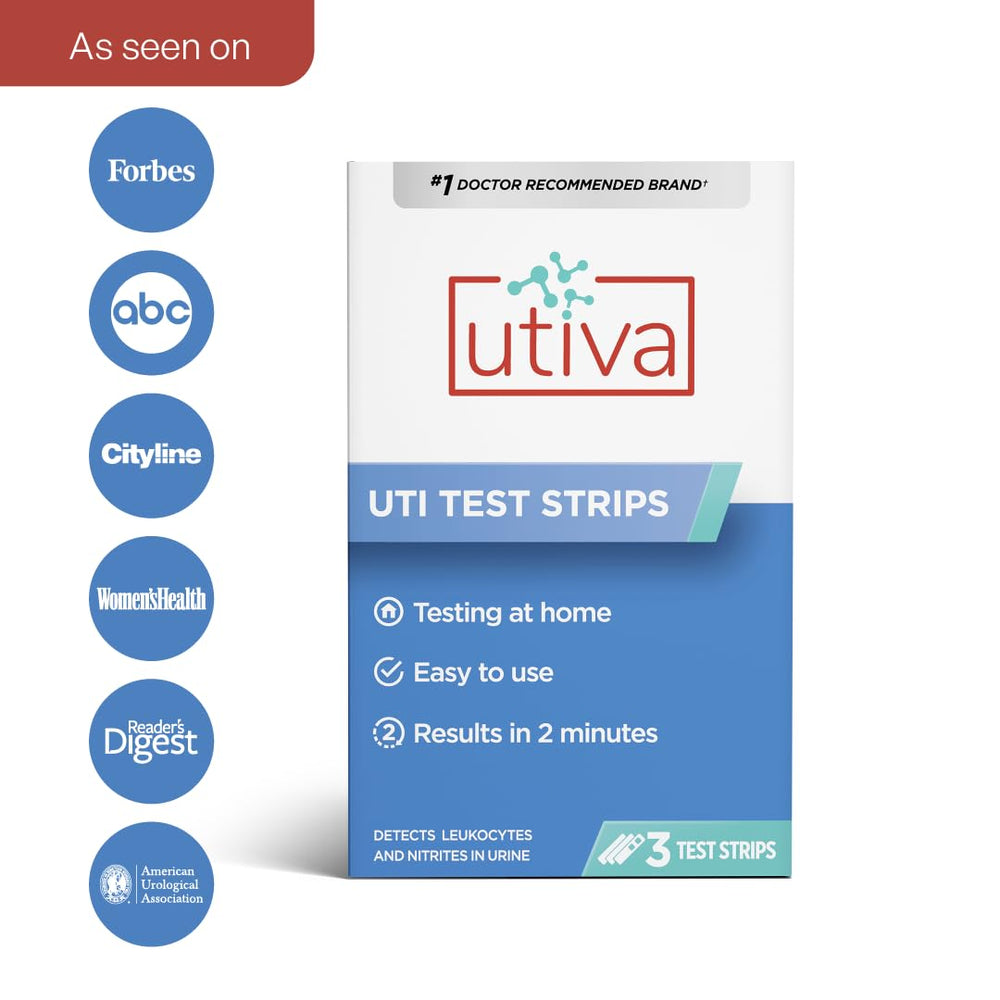 UTI test strips packaging for at-home testing