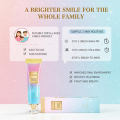 Niacinamide ingredient emblem on toothpaste