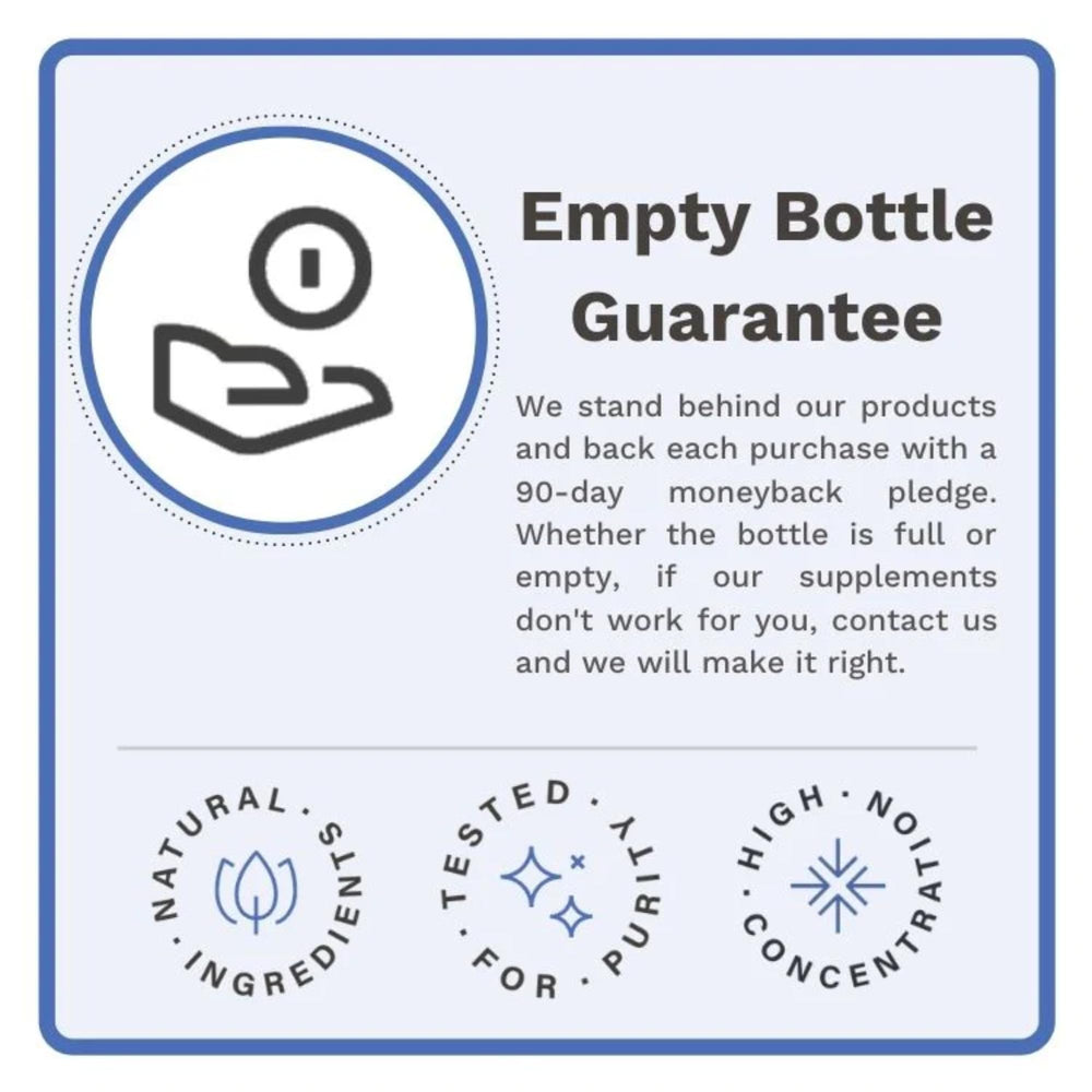 90-day Empty Bottle Guarantee badge