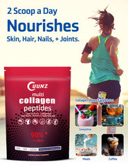 Collagen powder blended into a smoothie