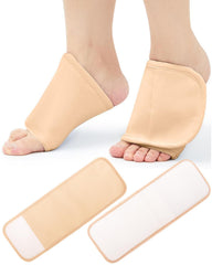 Uwbettry 2Pcs Castor Oil Pack Wrap for Feet in pale khaki with hook and loop fasteners