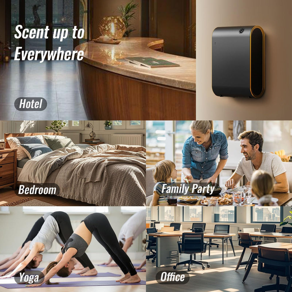 UXIKAPEEN Scent Air Machine, black compact design, fits desks and counters