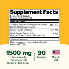 VAHDAM Turmeric Ginger 1900mg bottle with product label