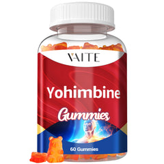 Bottle of VAITE Yohimbine HCl Gummy 15mg with label visible
