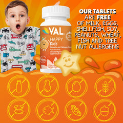 Product packaging highlighting orange flavor and 60 count