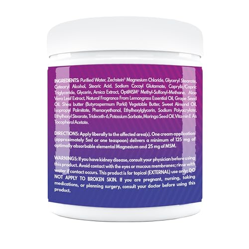 VAL Magnesium Aromatherapy Massage Cream 8oz jar front