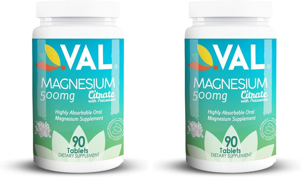 VAL Magnesium Citrate + B6 + Potassium bottle label