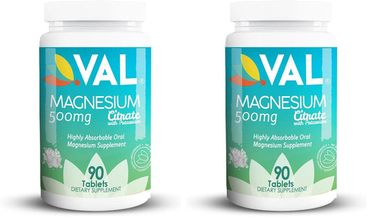 VAL Magnesium Citrate + B6 + Potassium bottle label